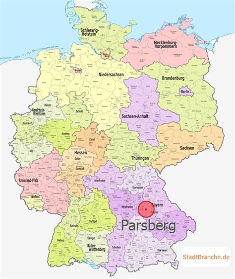 parsberg bayern karte.